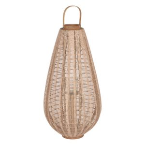 Linen and wood candle holder