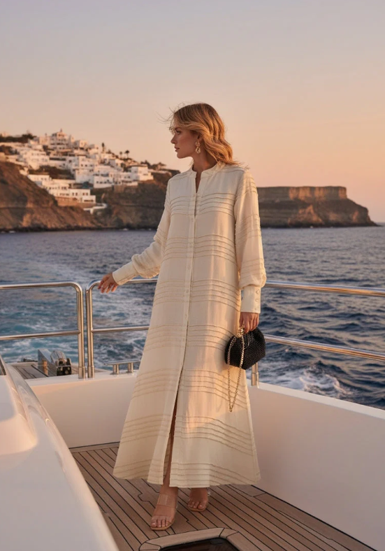 Vestido Camiseiro com Lurex