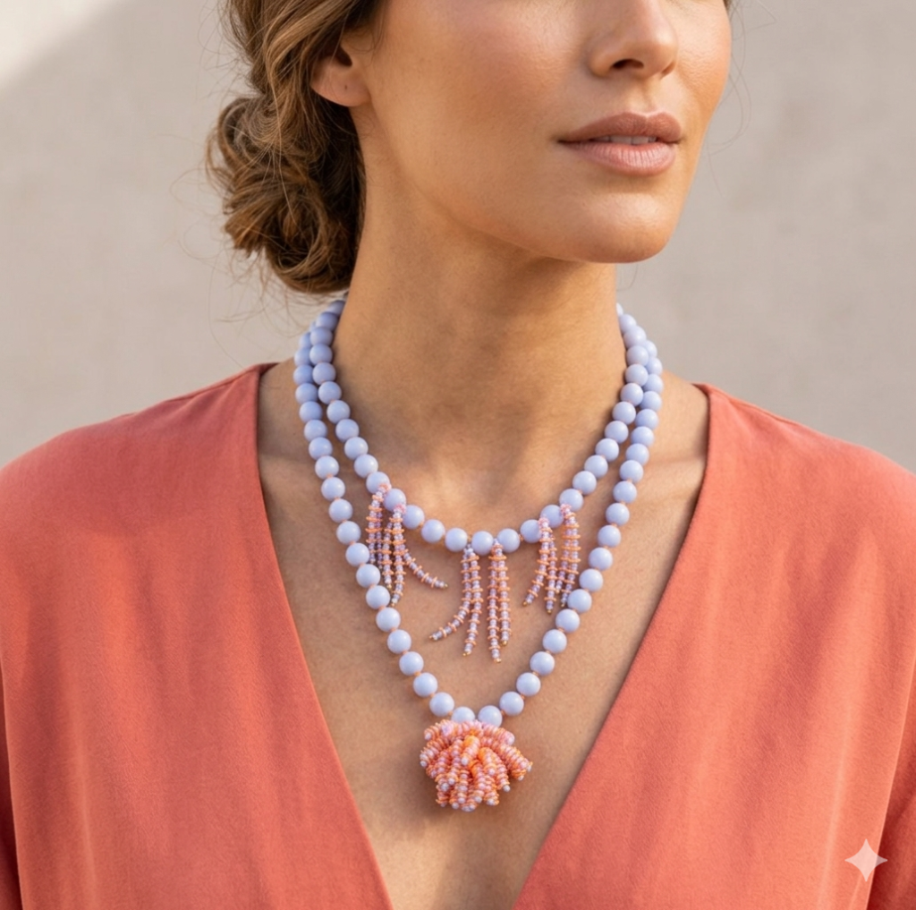 Colar Double Coral Breeze